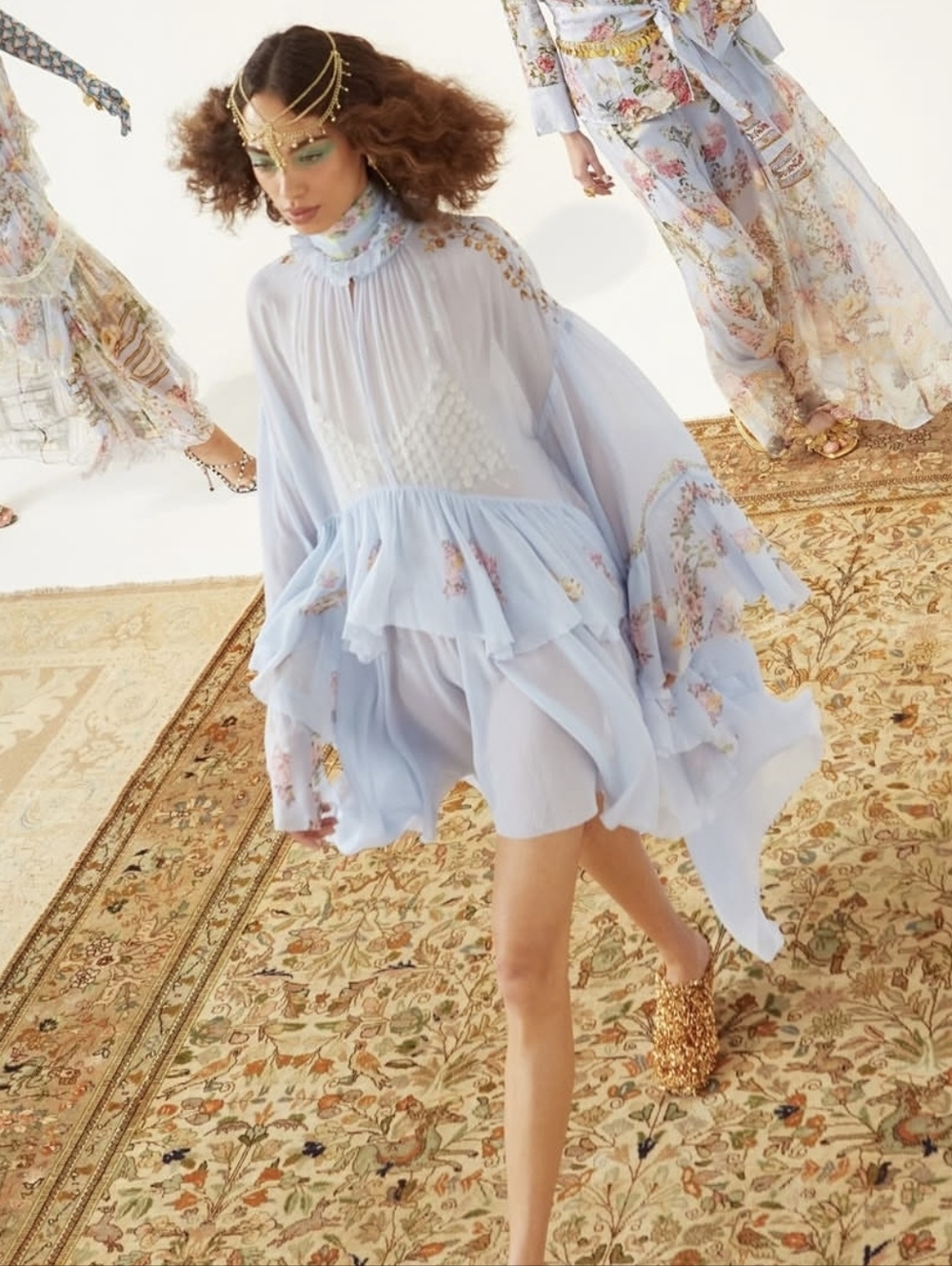 Camilla ruffle high low dress with long sleeve - Picture 6 of 15
